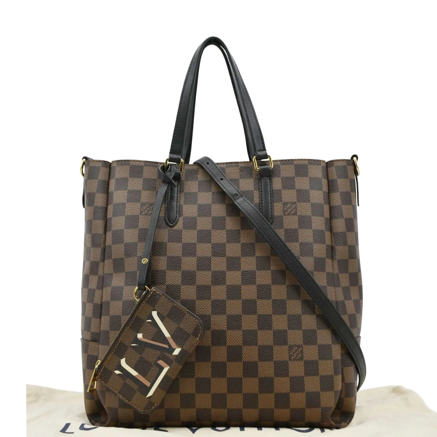 LOUIS VUITTON Belmont MM Damier Ebene Shoulder Bag Brown