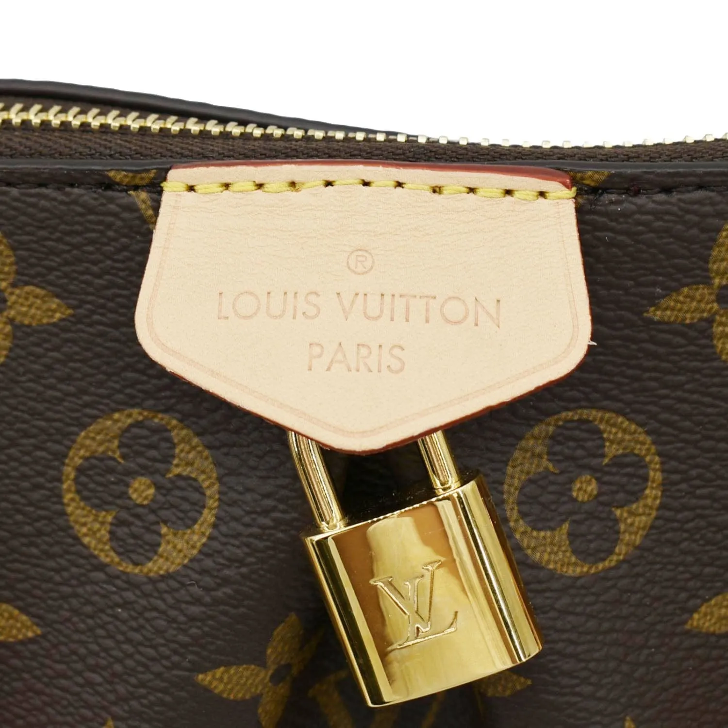 LOUIS VUITTON Boetie MM Monogram Canvas Shoulder Bag Brown