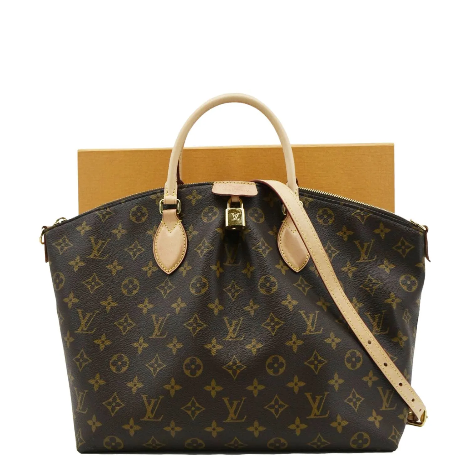 LOUIS VUITTON Boetie Monogram Canvas Shoulder Bag Brown