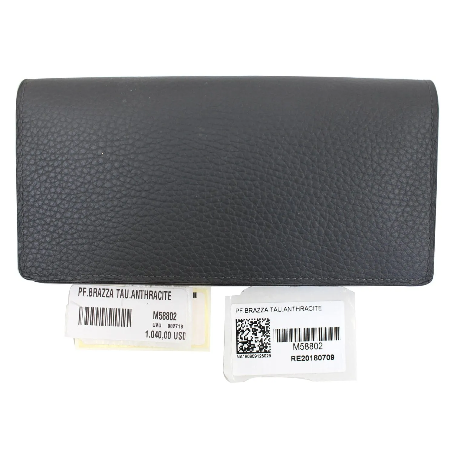 LOUIS VUITTON Brazza Taiga Leather Wallet Grey - Last Call