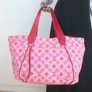 Louis Vuitton Cabas Ipanema GM Tote Red Monogram Canvas Large Shoulder Bag