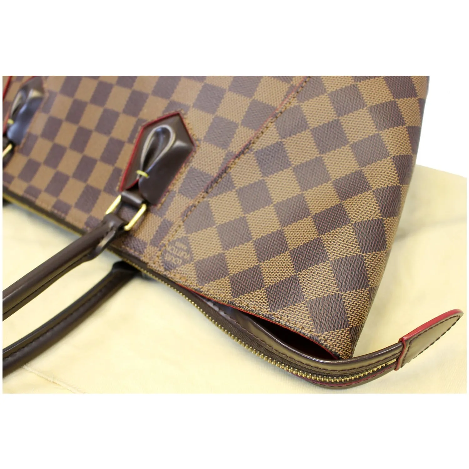 LOUIS VUITTON Caissa MM Damier Ebene Tote Bag