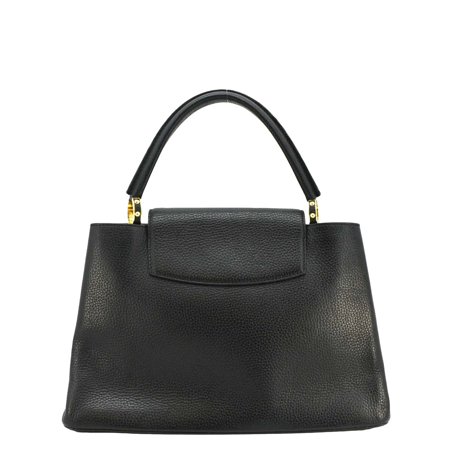 LOUIS VUITTON Capucines Taurillon Leather Shoulder Bag Black