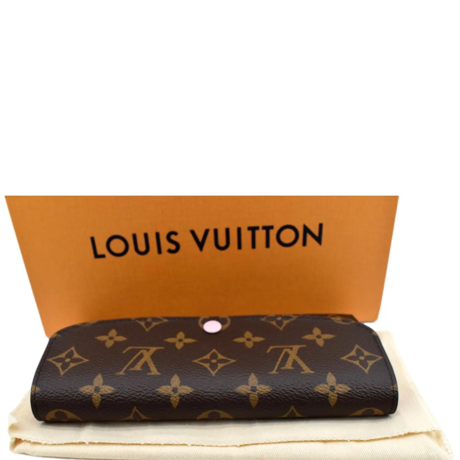 LOUIS VUITTON Emilie Monogram Canvas Wallet Rose Ballerine