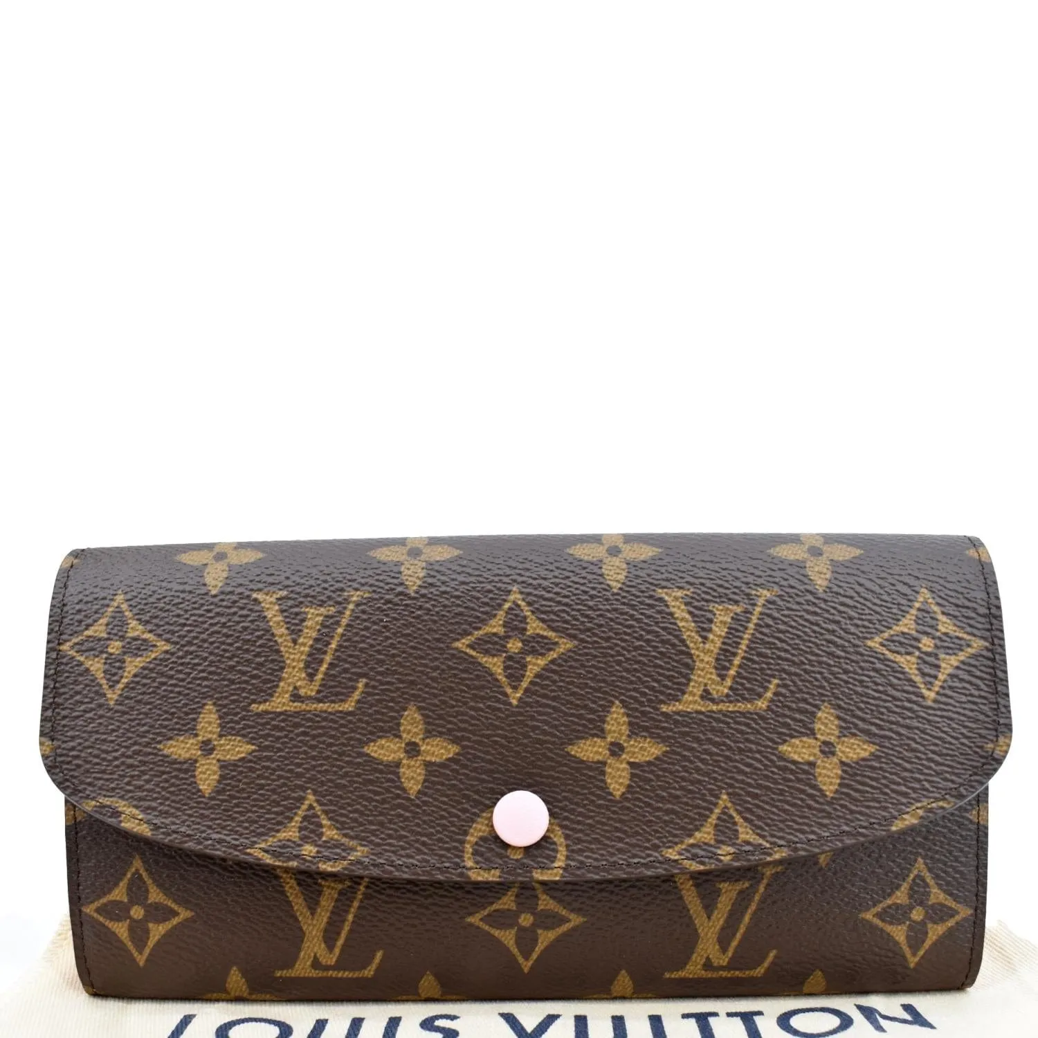 LOUIS VUITTON Emilie Monogram Canvas Wallet Rose Ballerine