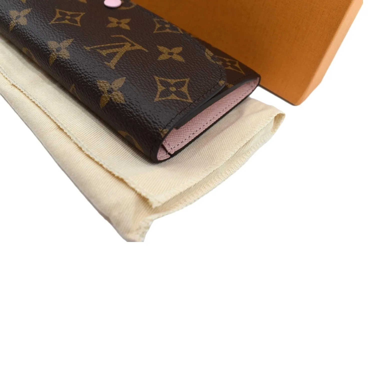 LOUIS VUITTON Emilie Monogram Canvas Wallet Rose Ballerine