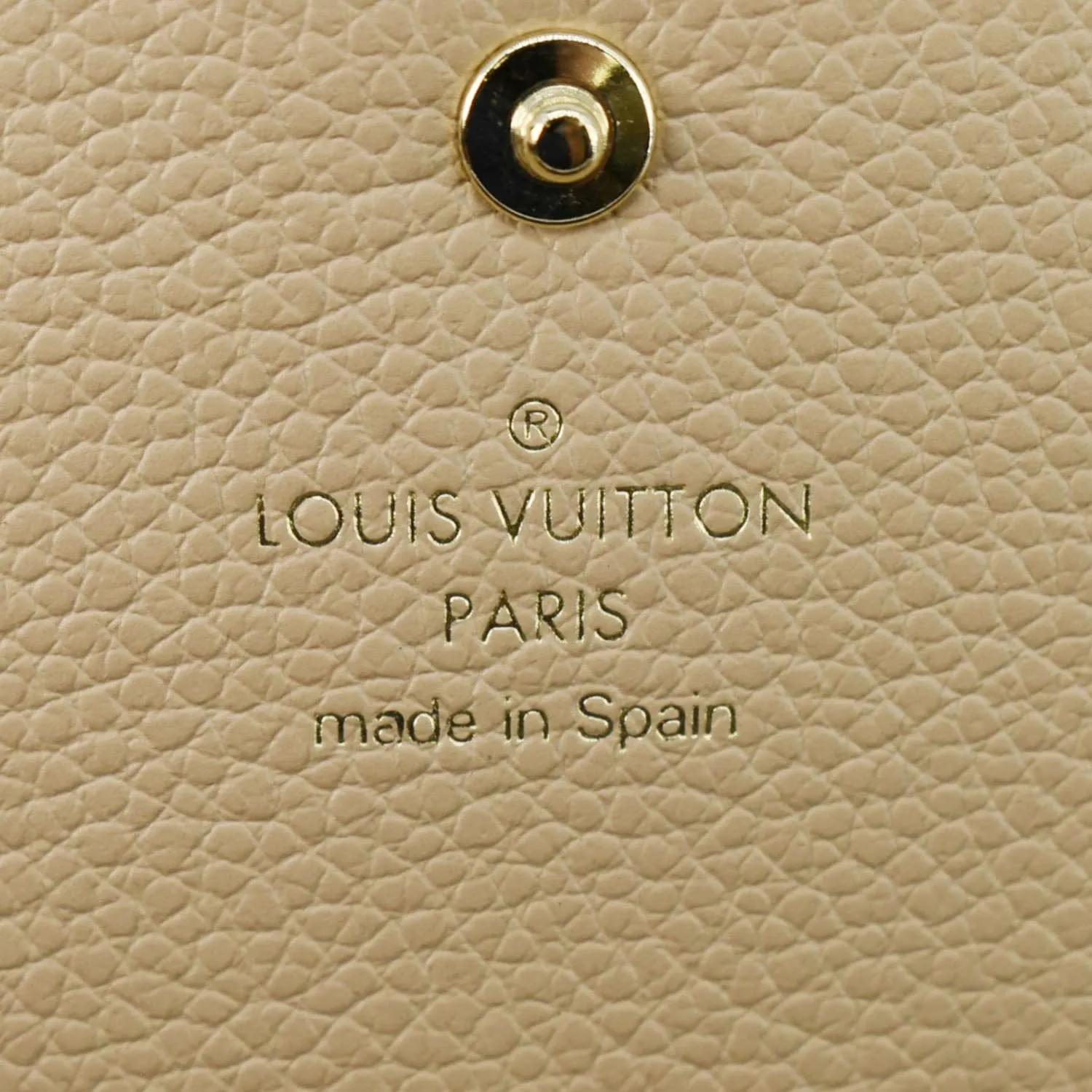 LOUIS VUITTON Emilie Monogram Empreinte Leather Wallet Black