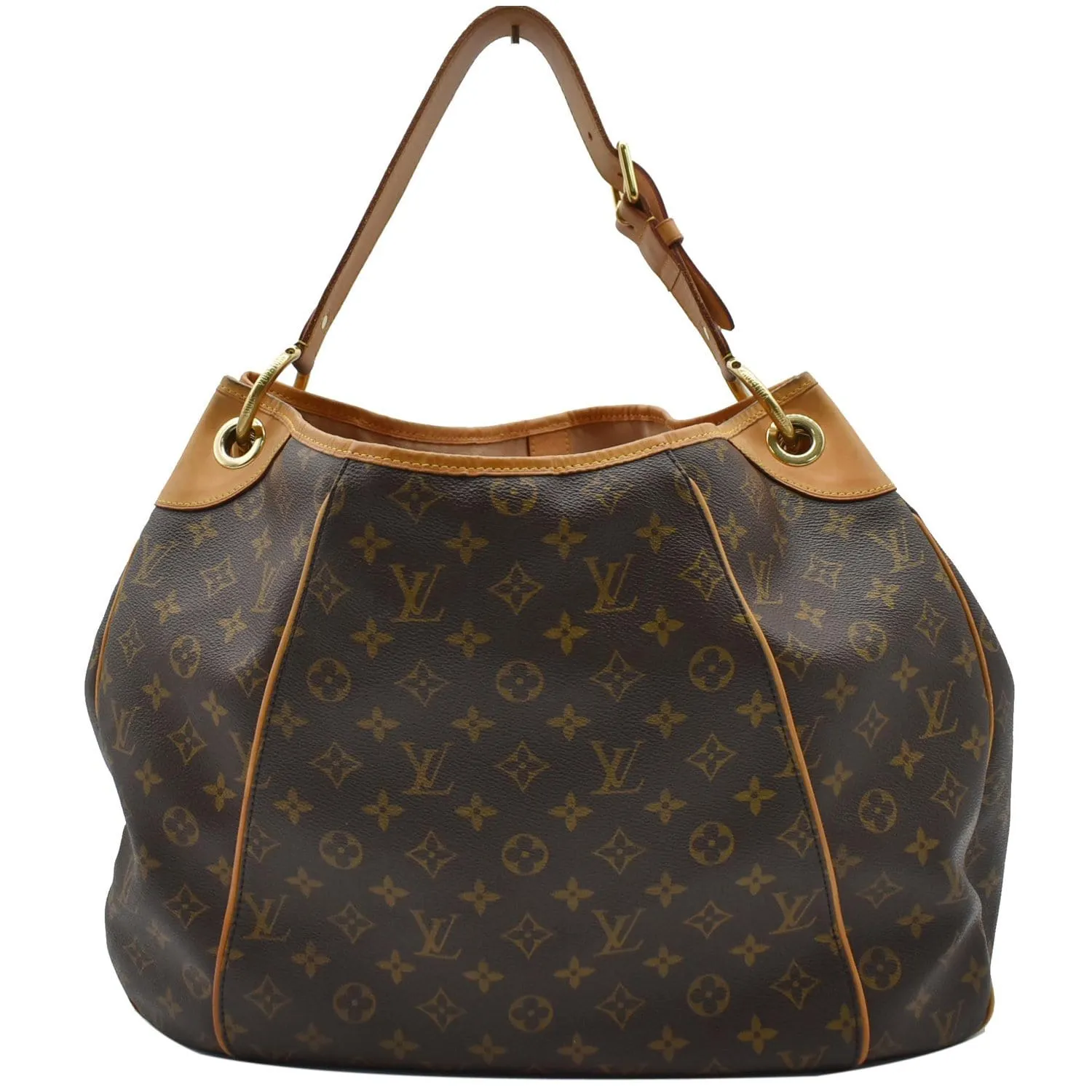 LOUIS VUITTON Galliera GM Monogram Canvas Shoulder Tote Bag Brown