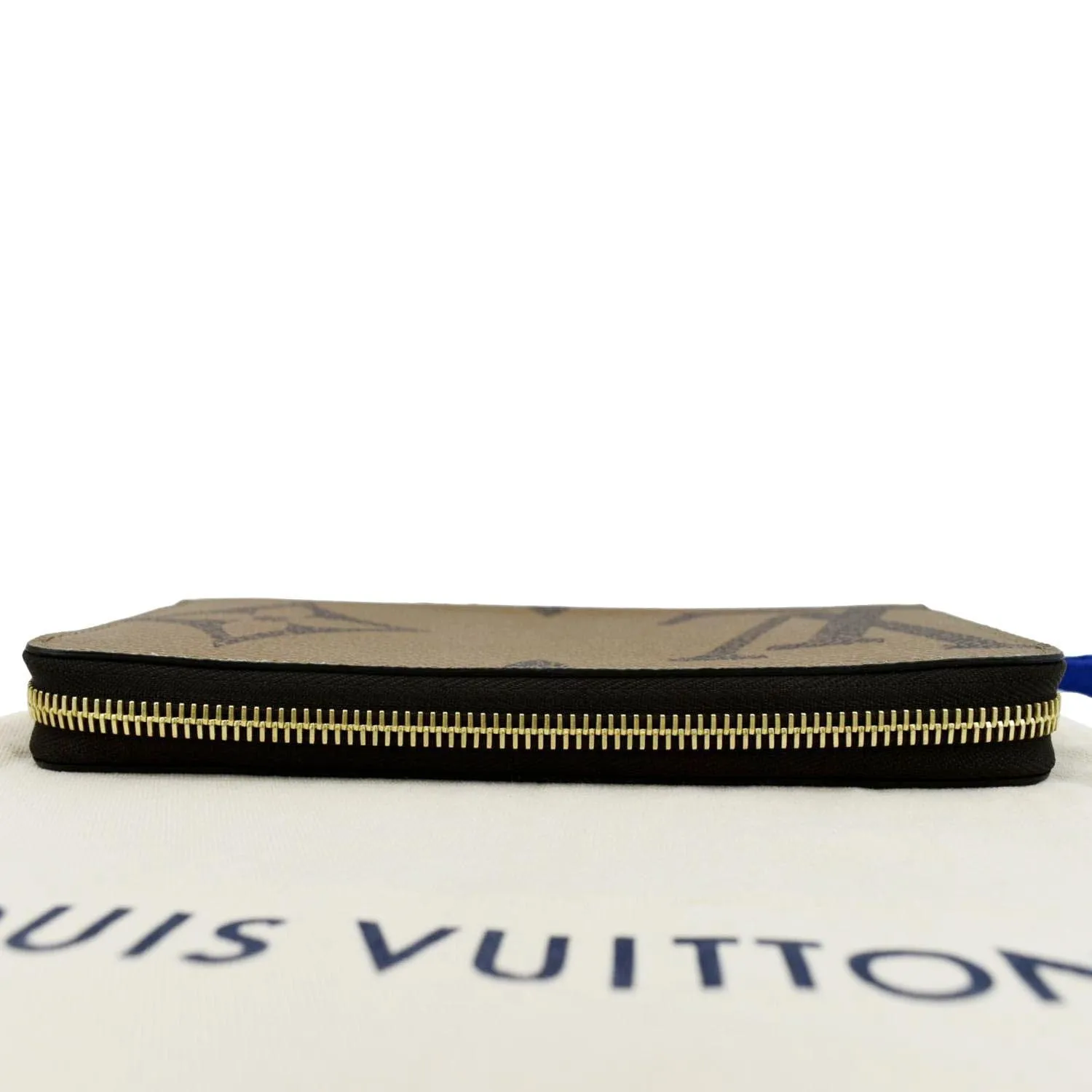 LOUIS VUITTON Giant Monogram Reverse Zippy Wallet Brown