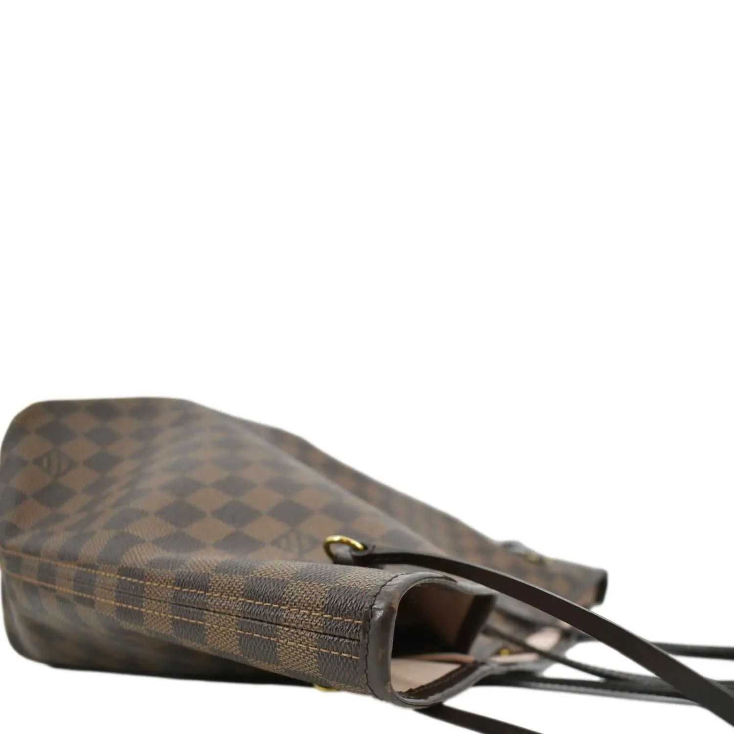 LOUIS VUITTON Neverfull MM Damier Ebene Tote Bag Brown
