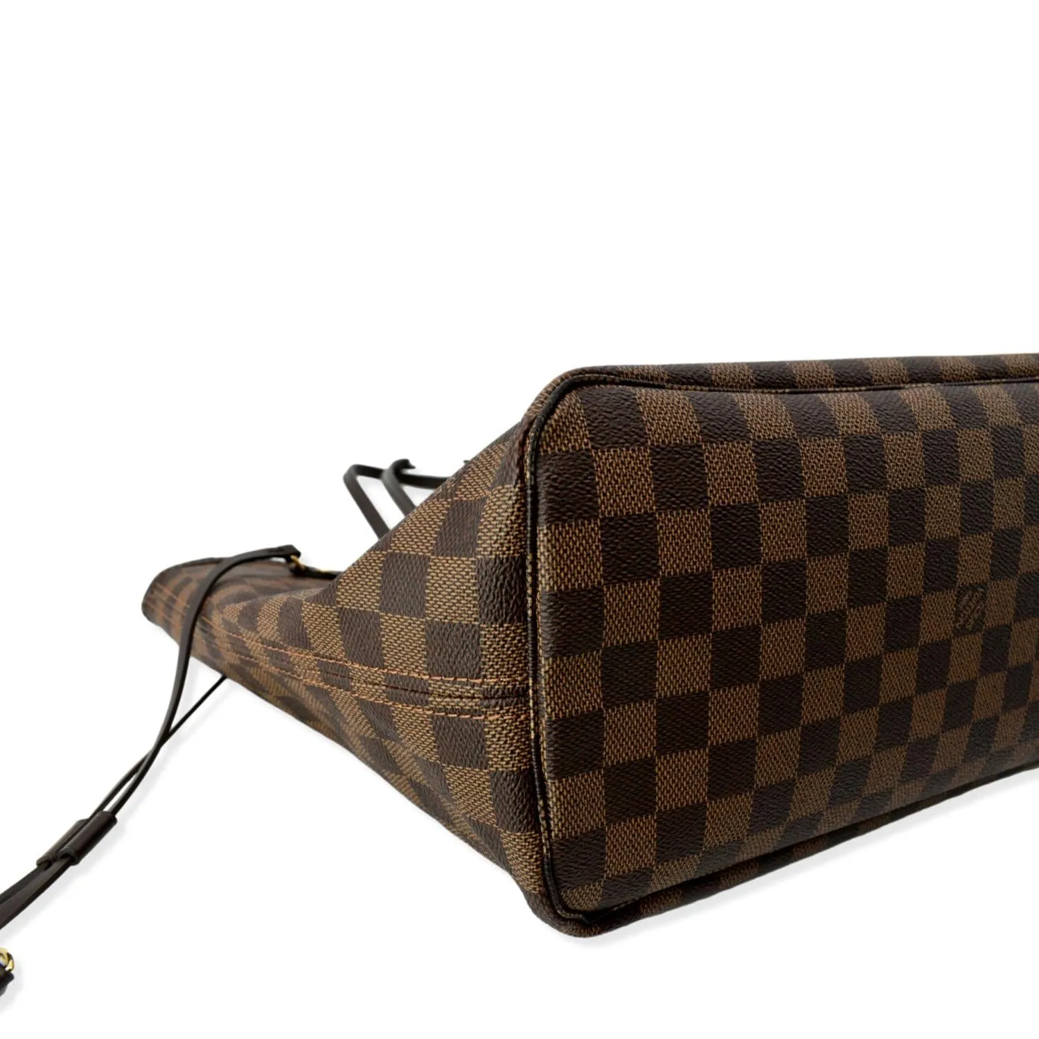 LOUIS VUITTON  Neverfull MM Damier Ebene Tote Bag Rose Ballerine