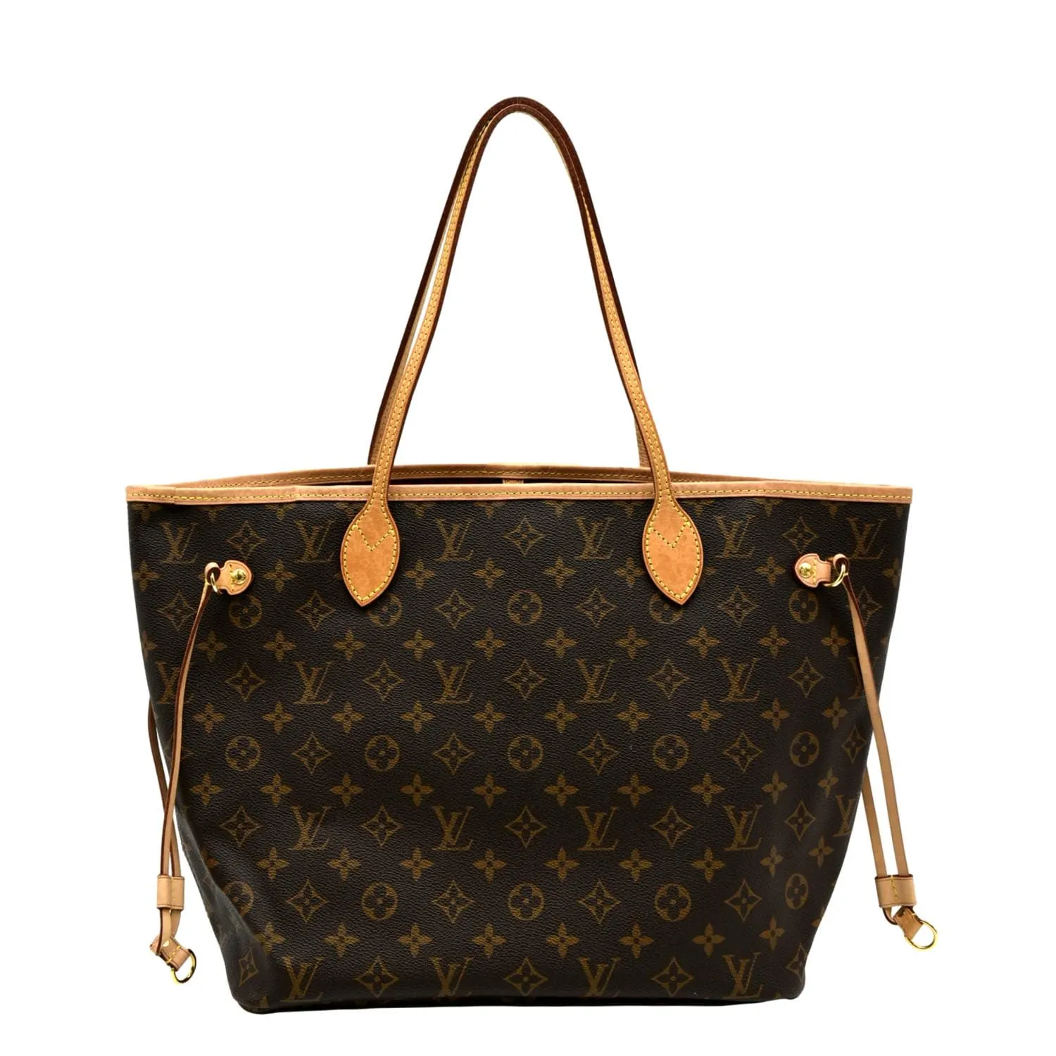 LOUIS VUITTON Neverfull MM Monogram Canvas Tote Bag Brown
