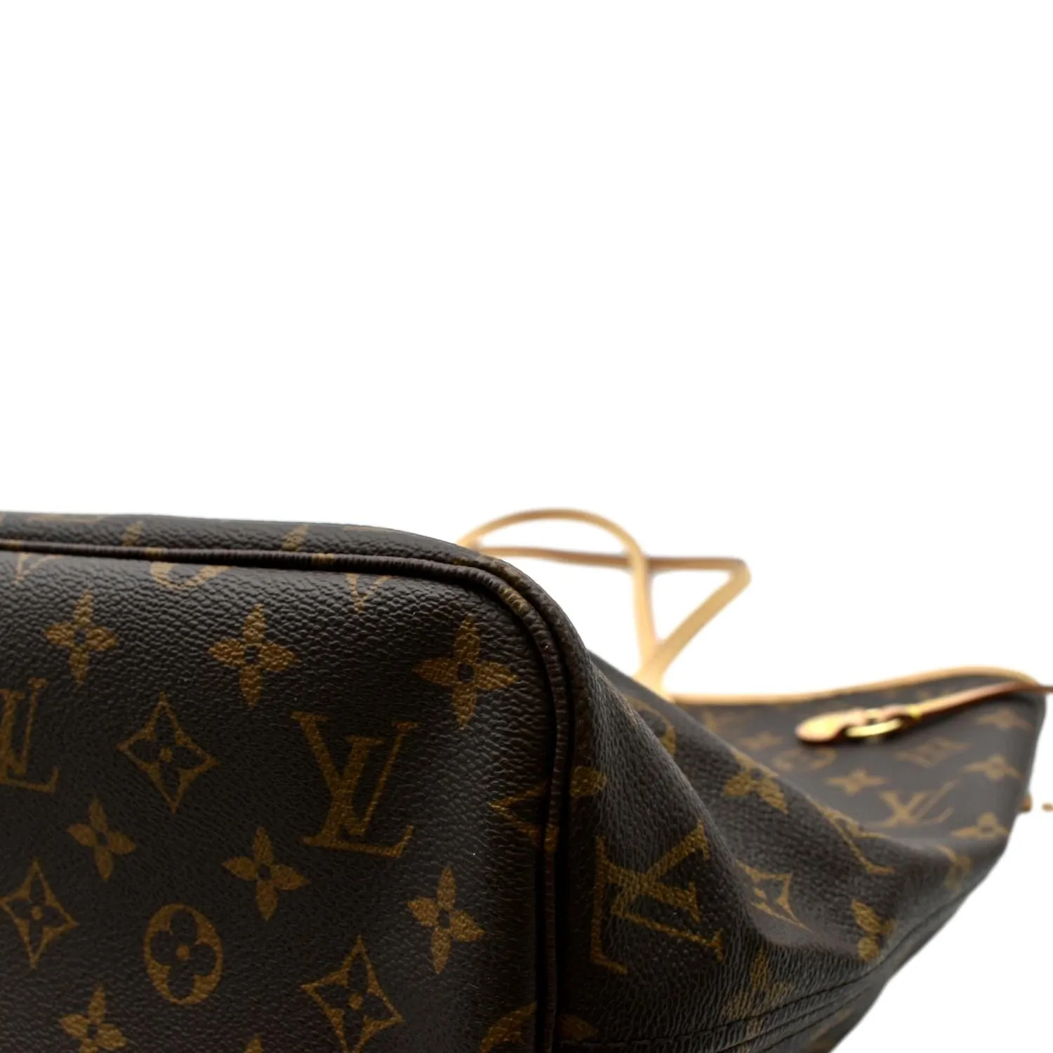 LOUIS VUITTON Neverfull MM Monogram Canvas Tote Bag Brown