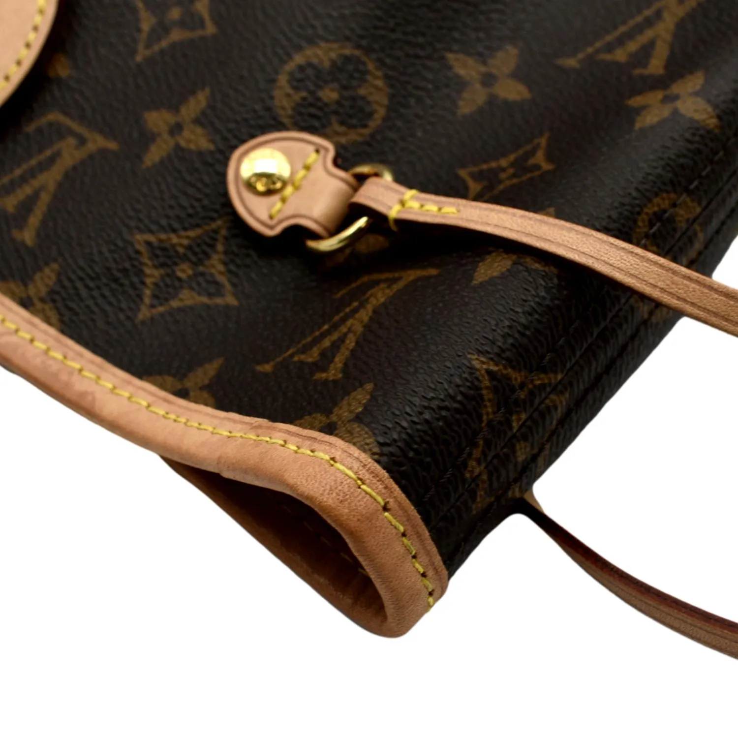 LOUIS VUITTON Neverfull MM Monogram Canvas Tote Bag Brown