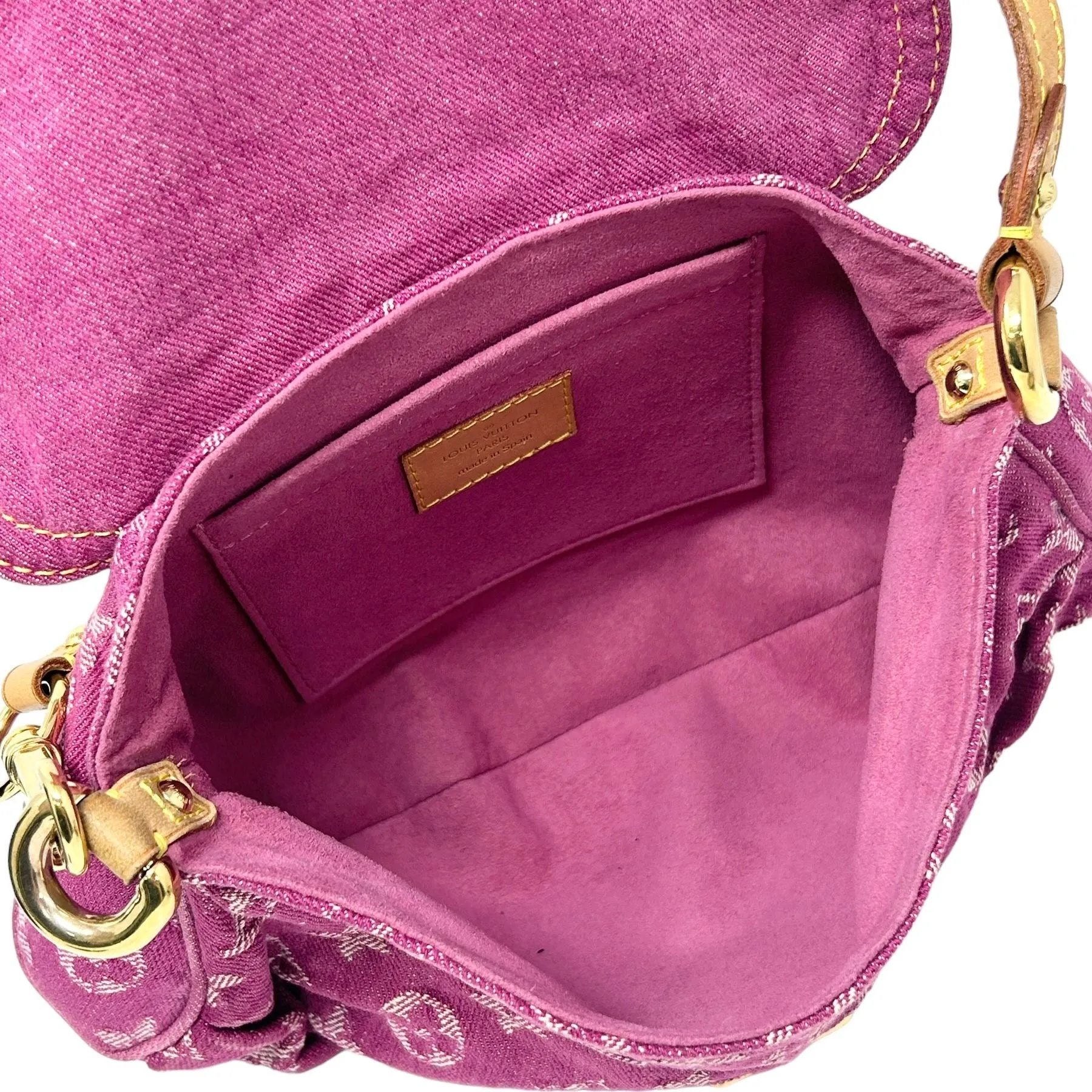 Louis Vuitton Pink Denim Shoulder Bag