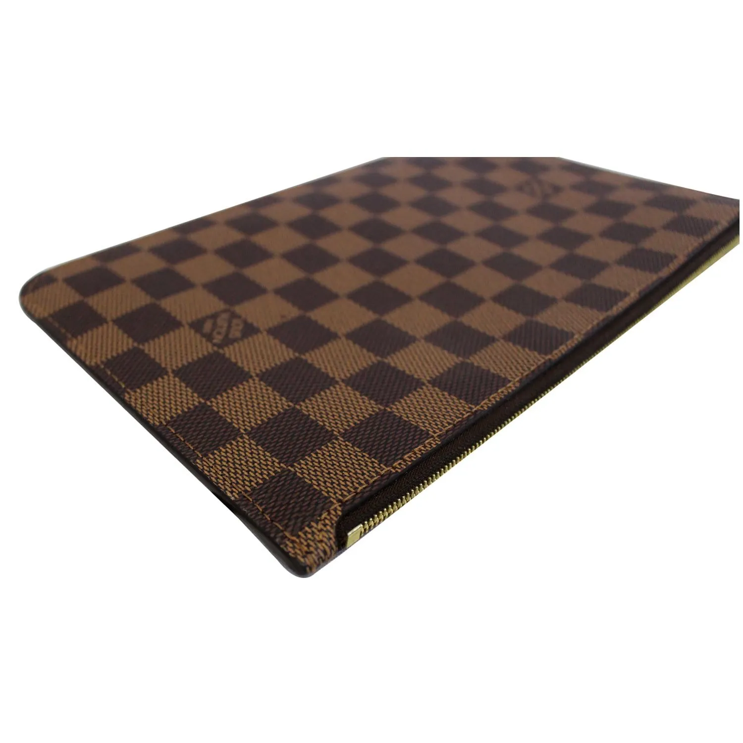 LOUIS VUITTON Pochette Wristlet Pouch Damier Ebene Neverfull GM Brown