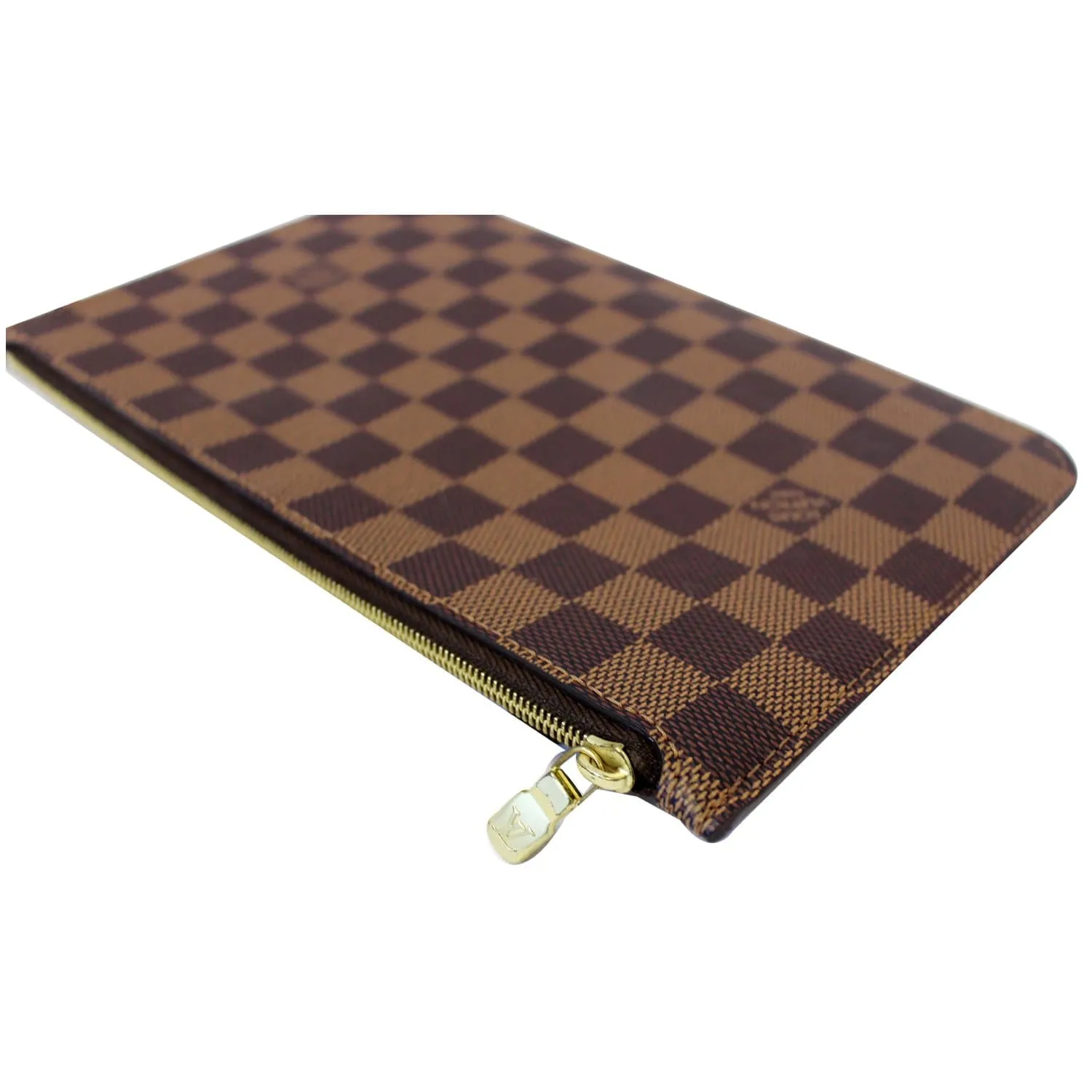 LOUIS VUITTON Pochette Wristlet Pouch Damier Ebene Neverfull GM Brown