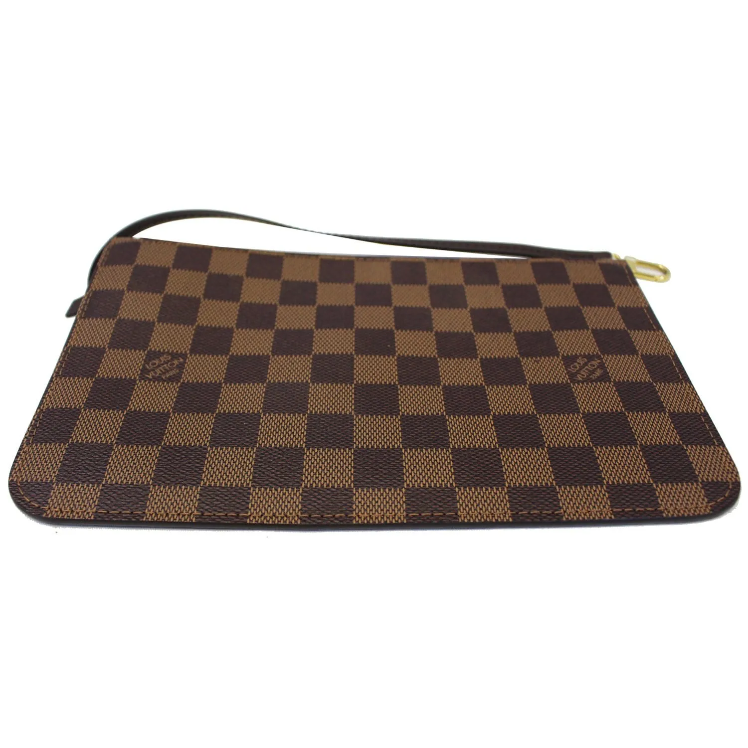 LOUIS VUITTON Pochette Wristlet Pouch Damier Ebene Neverfull GM Brown