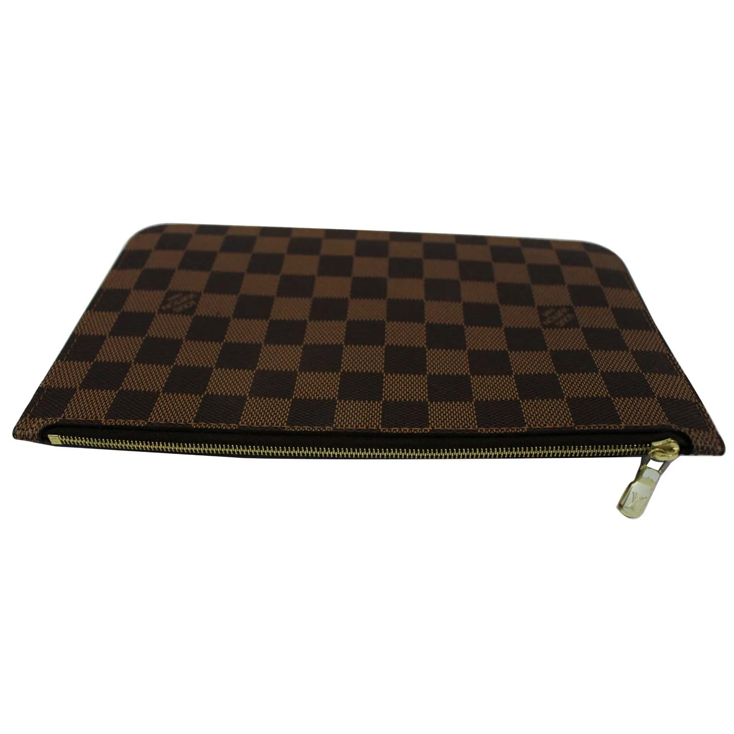 LOUIS VUITTON Pochette Wristlet Pouch Damier Ebene Neverfull GM Brown