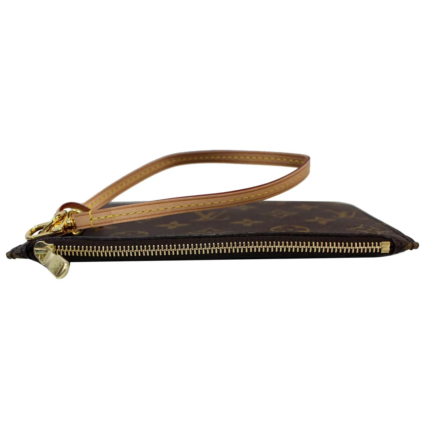 LOUIS VUITTON Pochette Wristlet Pouch Monogram Neverfull PM Brown
