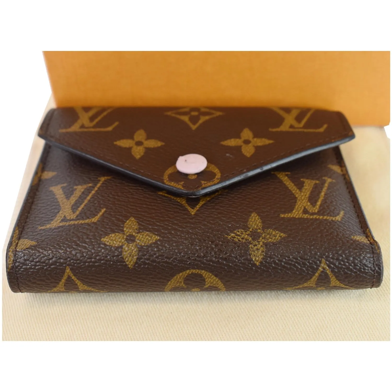 LOUIS VUITTON Victorine Monogram Canvas Wallet Rose Ballerina