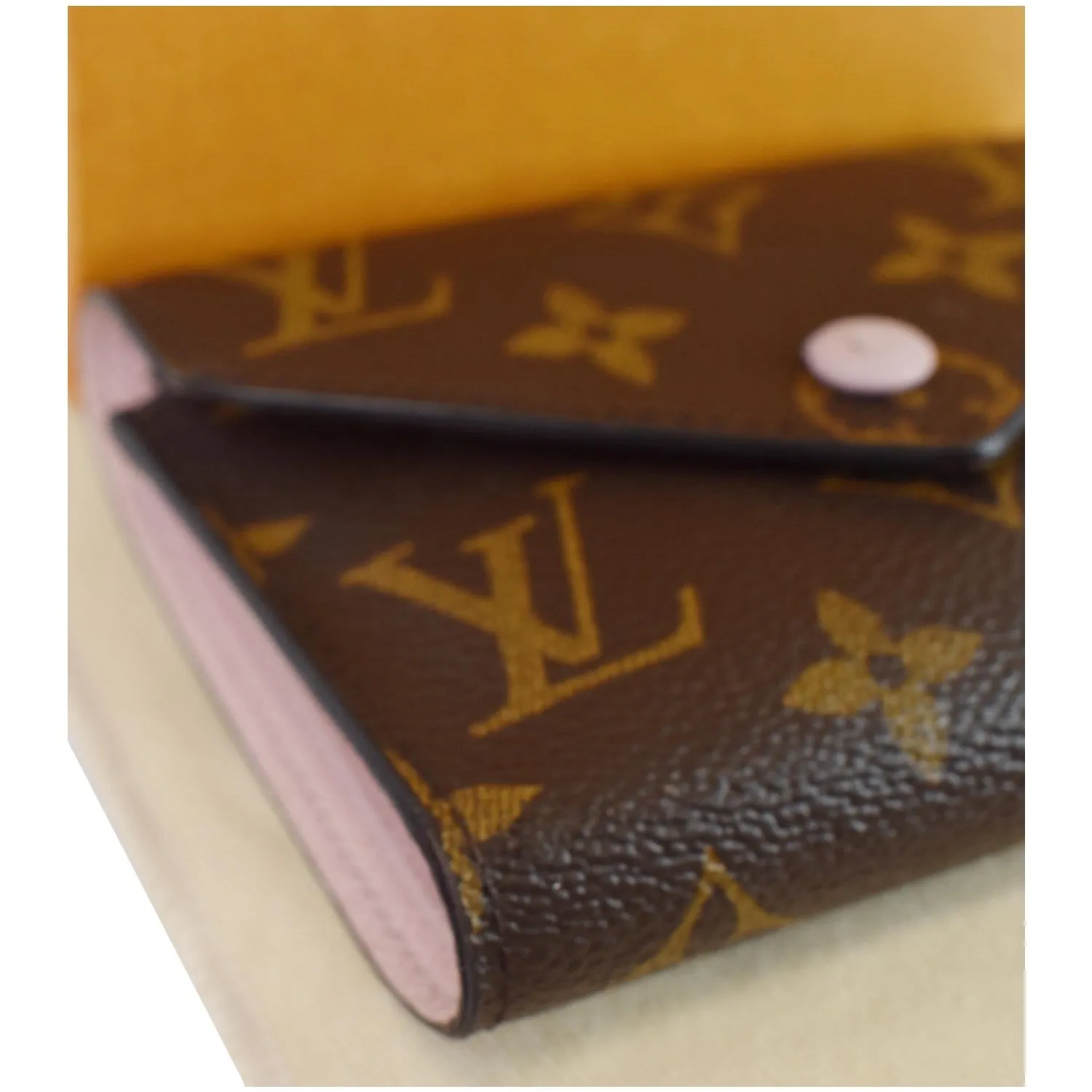 LOUIS VUITTON Victorine Monogram Canvas Wallet Rose Ballerina