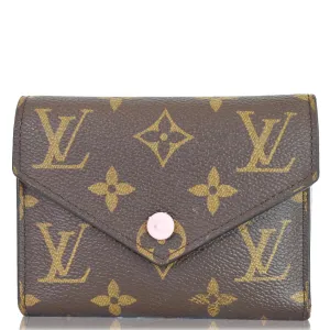 LOUIS VUITTON Victorine Monogram Canvas Wallet Rose Ballerina