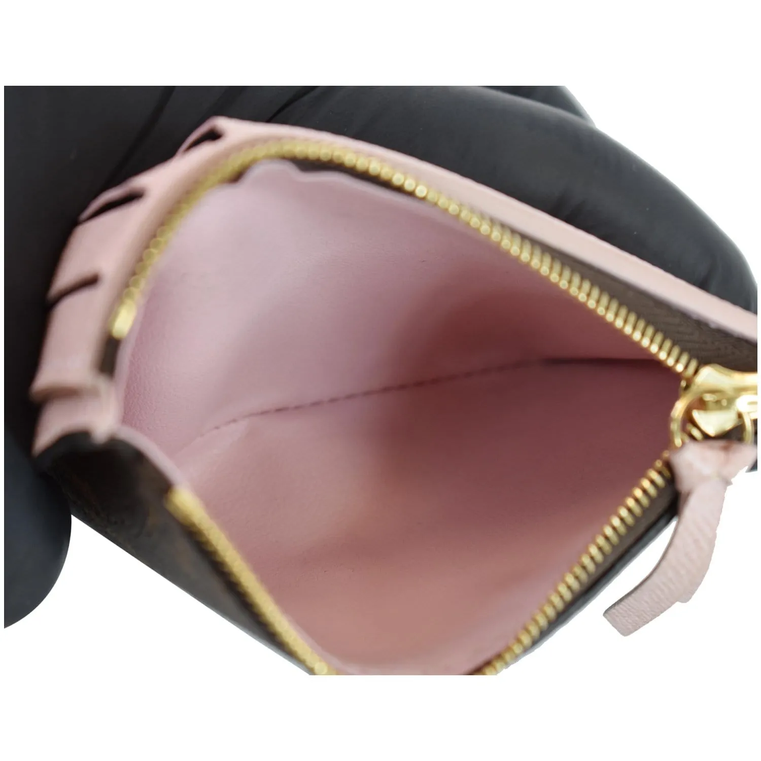 LOUIS VUITTON Victorine Monogram Canvas Wallet Rose Ballerina