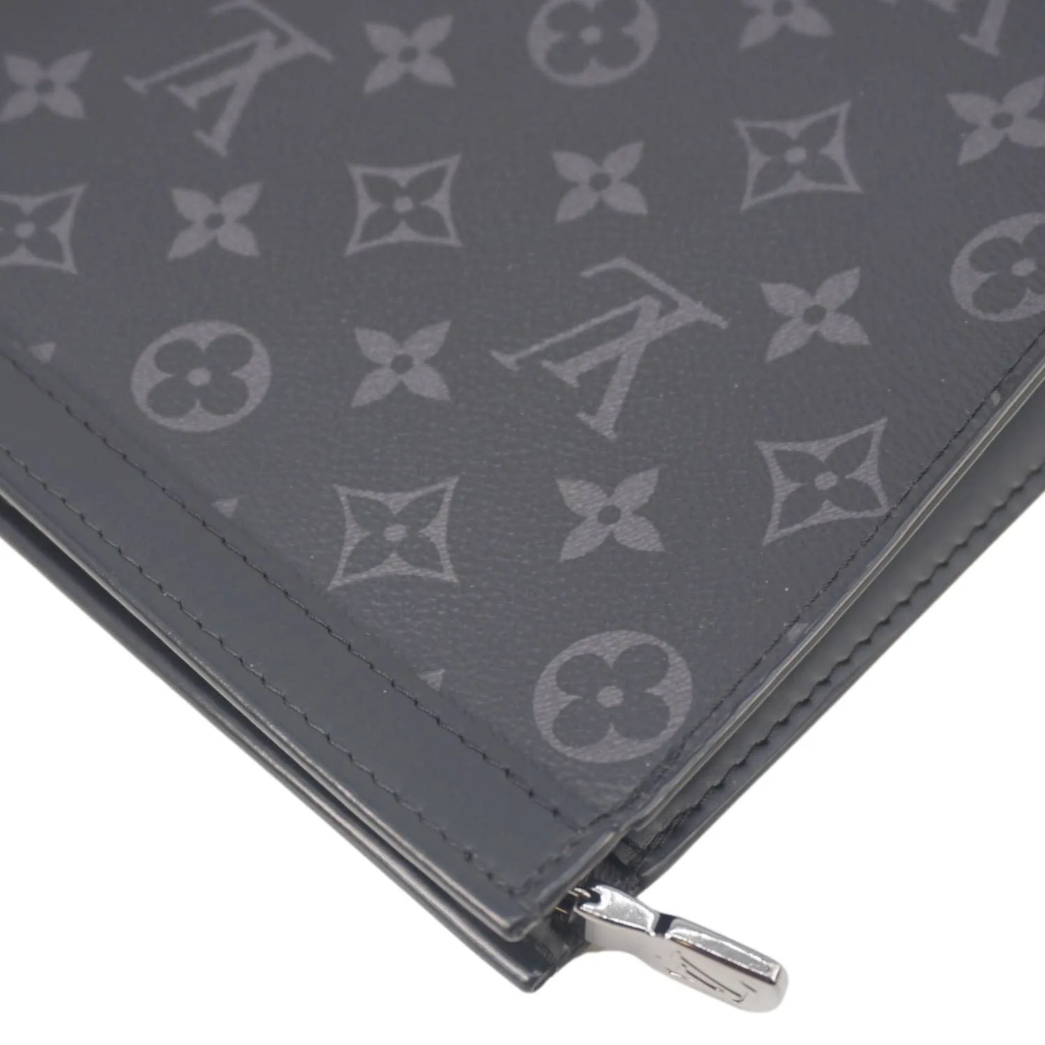 LOUIS VUITTON Voyage MM Monogram Eclipse Pouch Bag Black