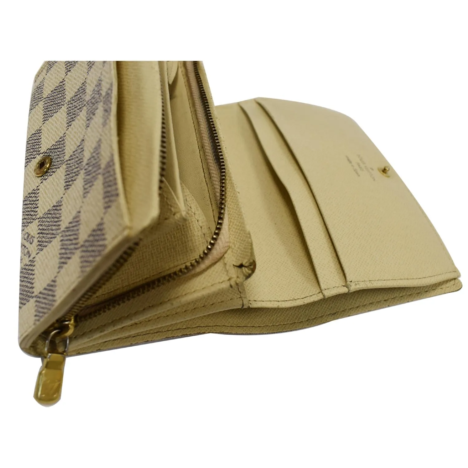 LOUIS VUITTON Zippy Damier Azur Wallet White - 15% OFF