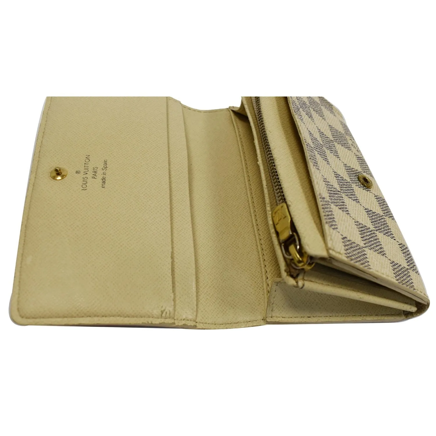 LOUIS VUITTON Zippy Damier Azur Wallet White - 15% OFF