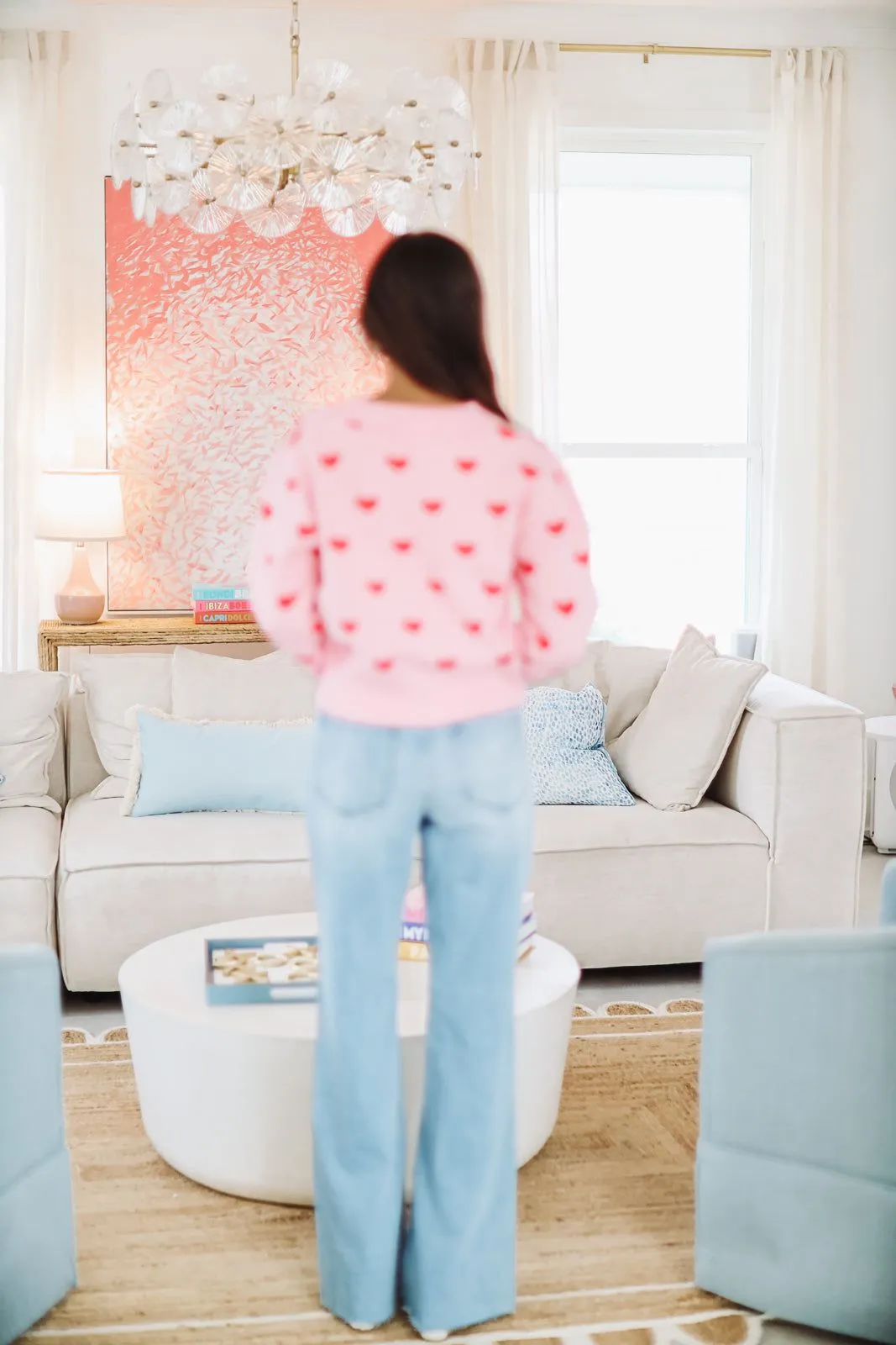 Loving Muse Bow Sweater - Pink and Red