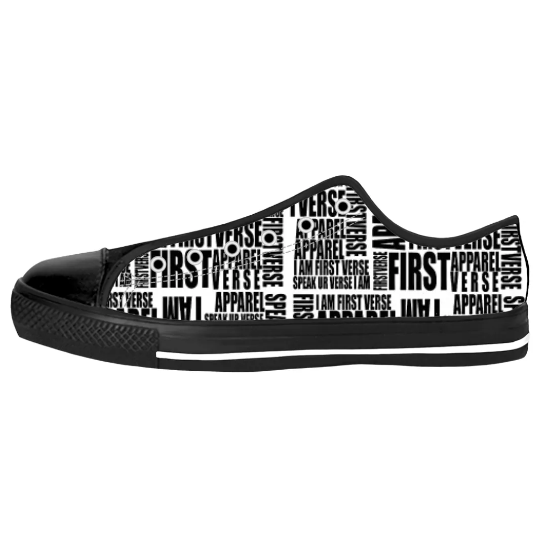 low top letter sneaker