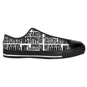 low top letter sneaker
