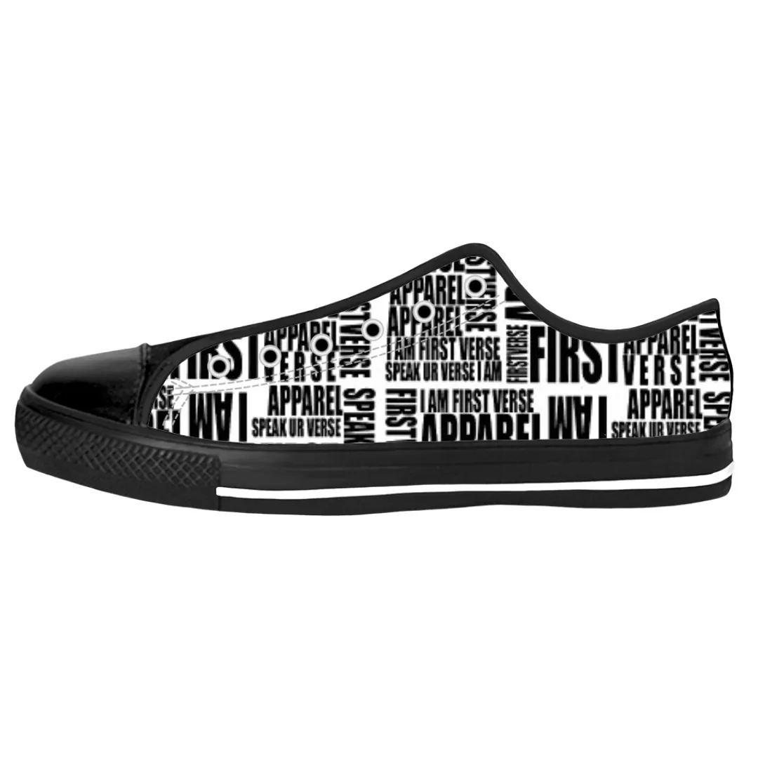 low top letter sneaker