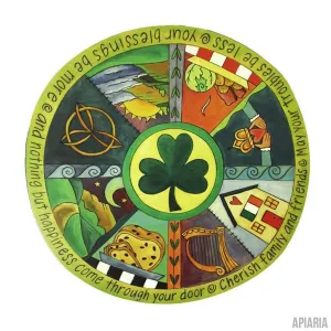 Luck of The Irish Lazy Susan by Sticks, kitchen table functional art