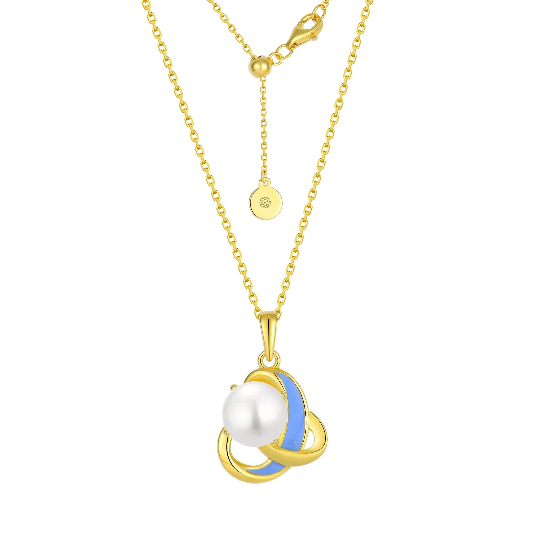 LUNAR LUXE 18K GOLD ENAMEL PENDANT
