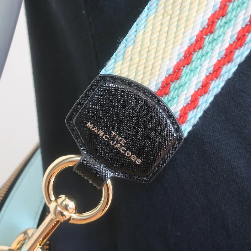 Marc Jacobs The Snapshot Bag Pale Yellow/Blue/Red Saffiano Leather Crossbody