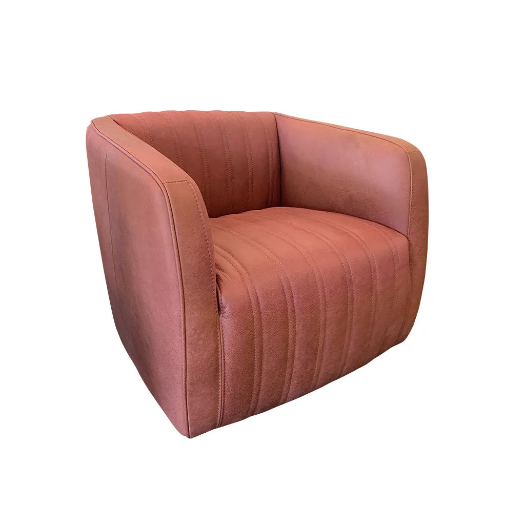 Marvy Leather Chair - Urban Sofa Cat 15 Red Leather