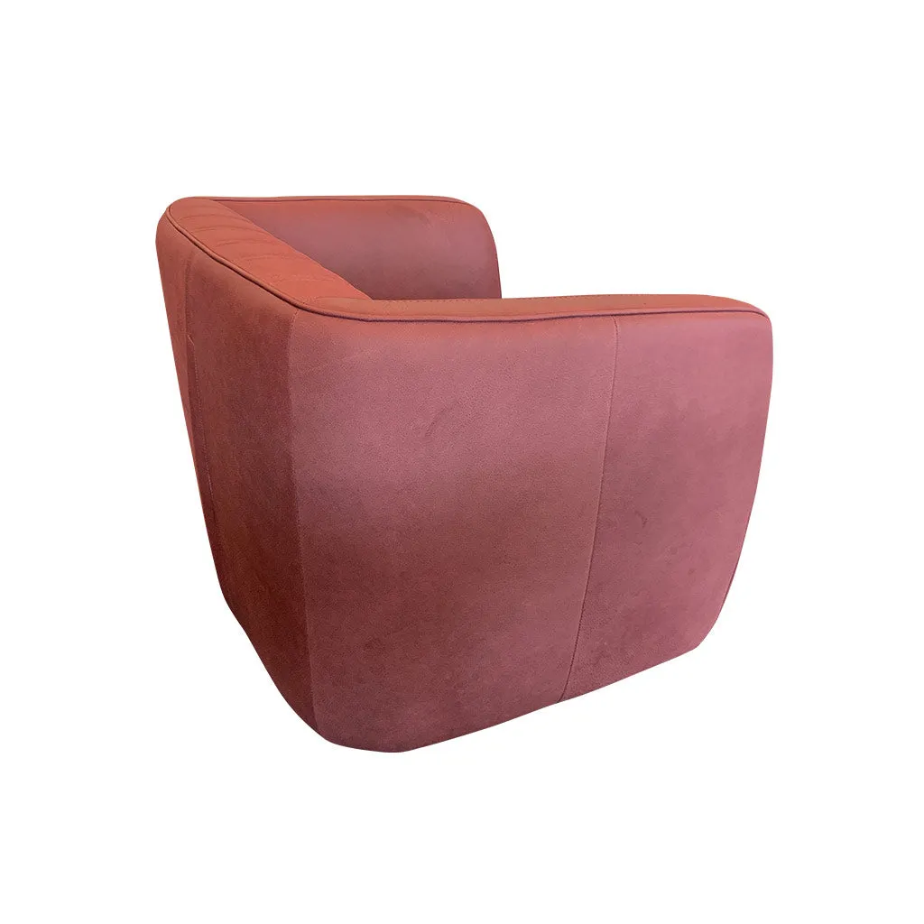 Marvy Leather Chair - Urban Sofa Cat 15 Red Leather