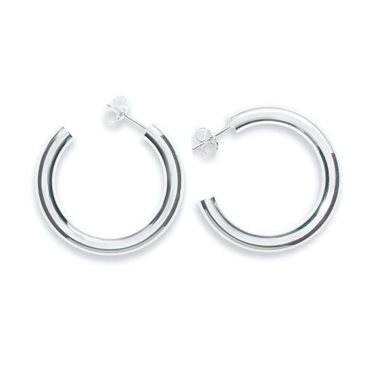 MEDIUM HOOP/SILVER