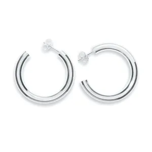 MEDIUM HOOP/SILVER