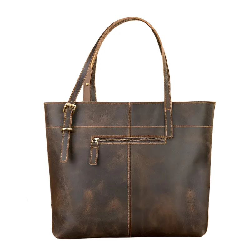 Men Women’s Crazy Horse Leather Messenger Bag Totes