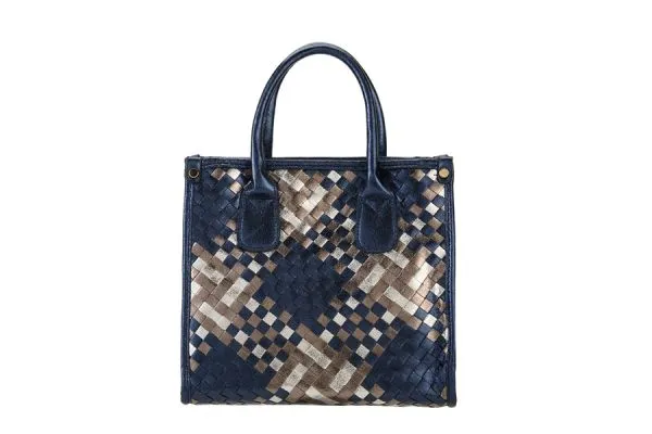 Metallic Woven Mini Tote