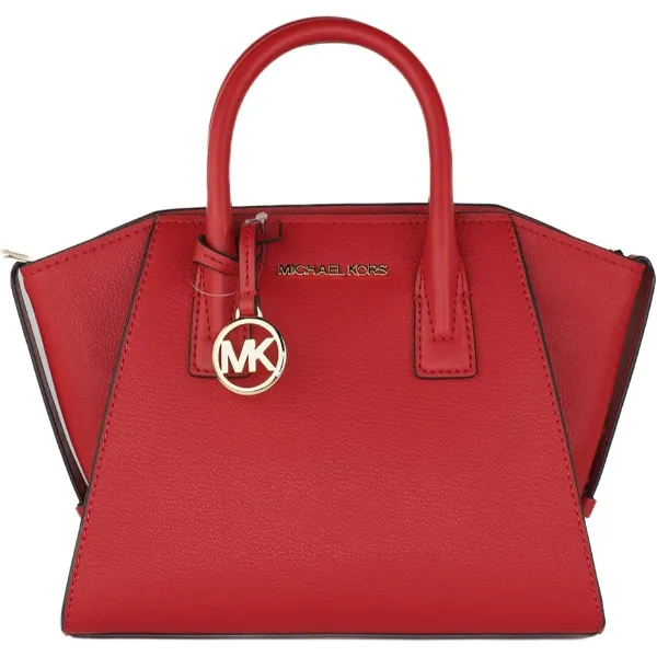 Michael Kors Avril Top-Zip Satchel Bag Small Flame Red -35F1G4VM2L