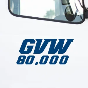 Modern GVW (GVWR) Decal, 2 Pack