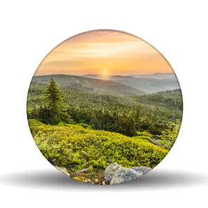 Mountains Illustration <br>Glass Table Spinner 17.75"