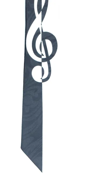 Music Ties - Bold Clef B&W