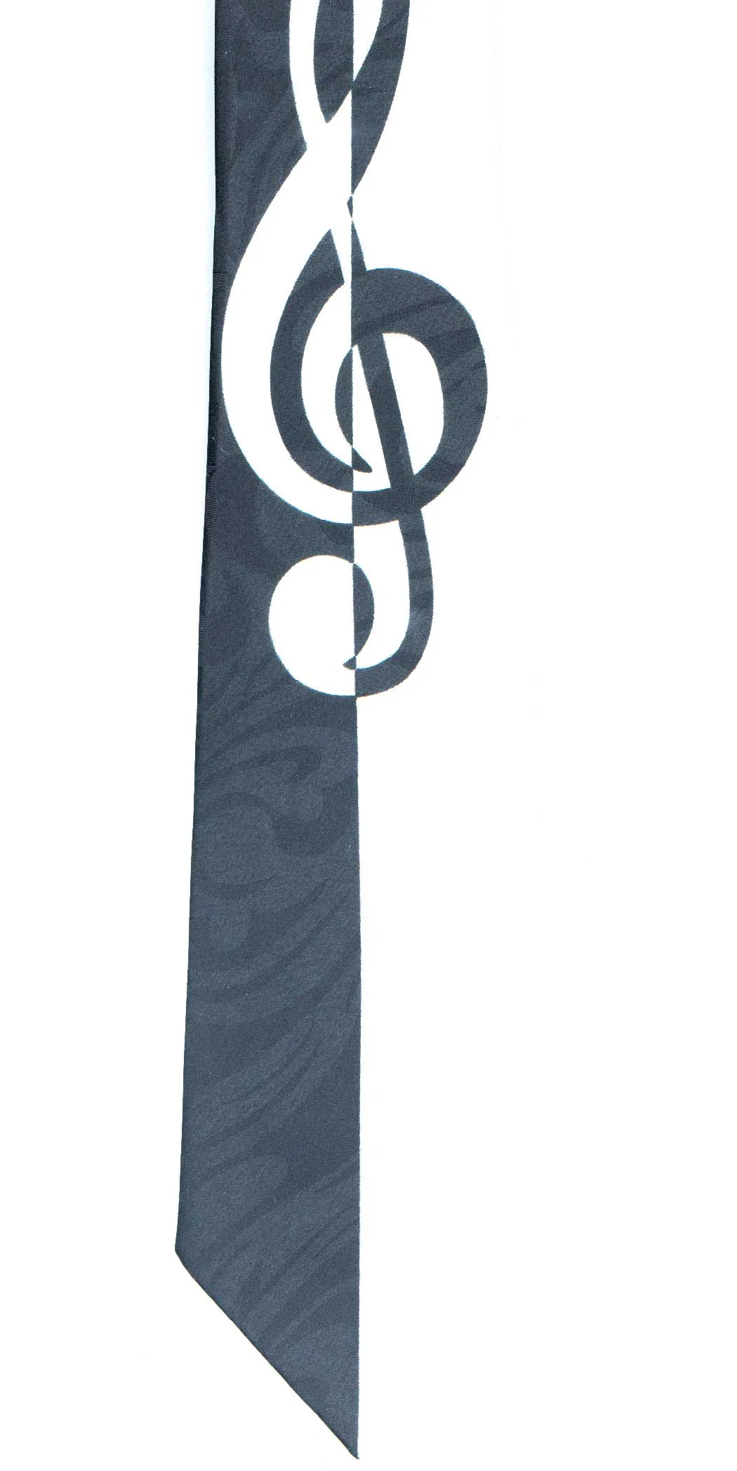 Music Ties - Bold Clef B&W