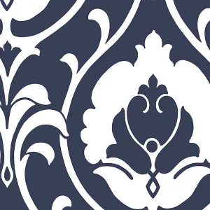 Navy Bold Damask SH34512 Wallpaper
